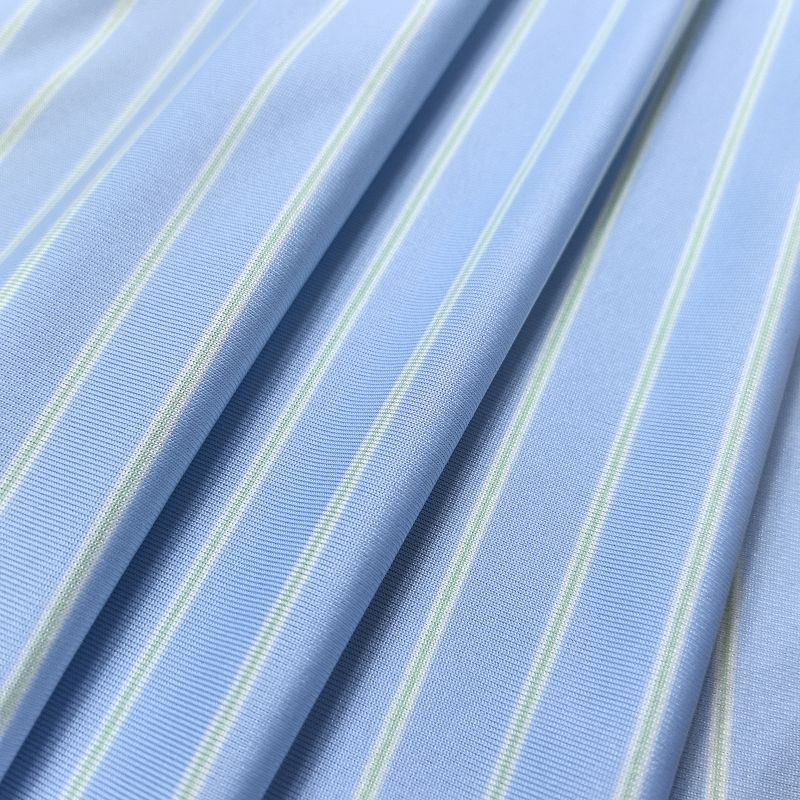 Polyester Spandex Yarn-dyed Horizontal Stripe Fabric factory